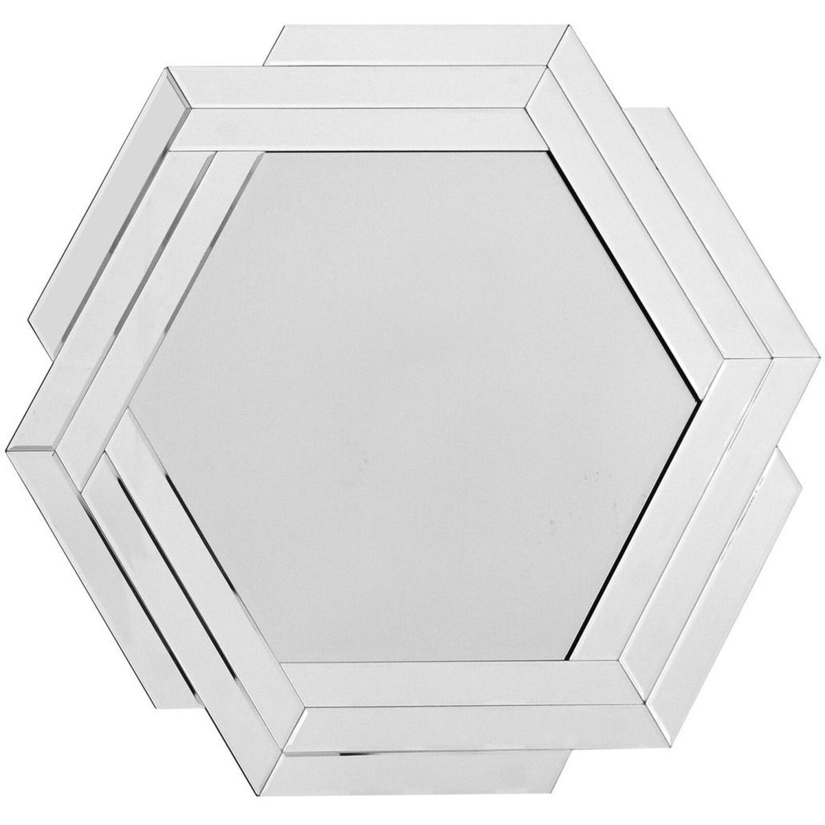 Miroir mural hexagonale