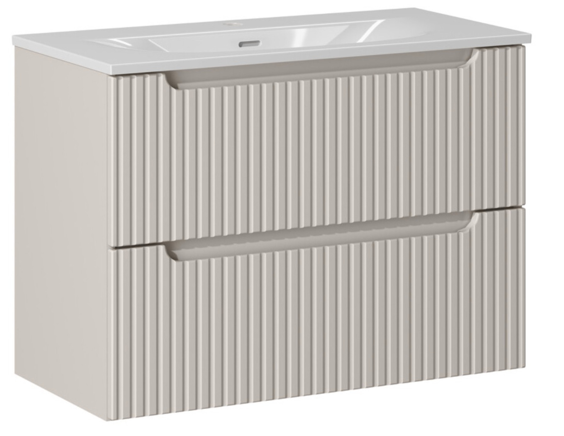 Meuble simple vasque encastrée