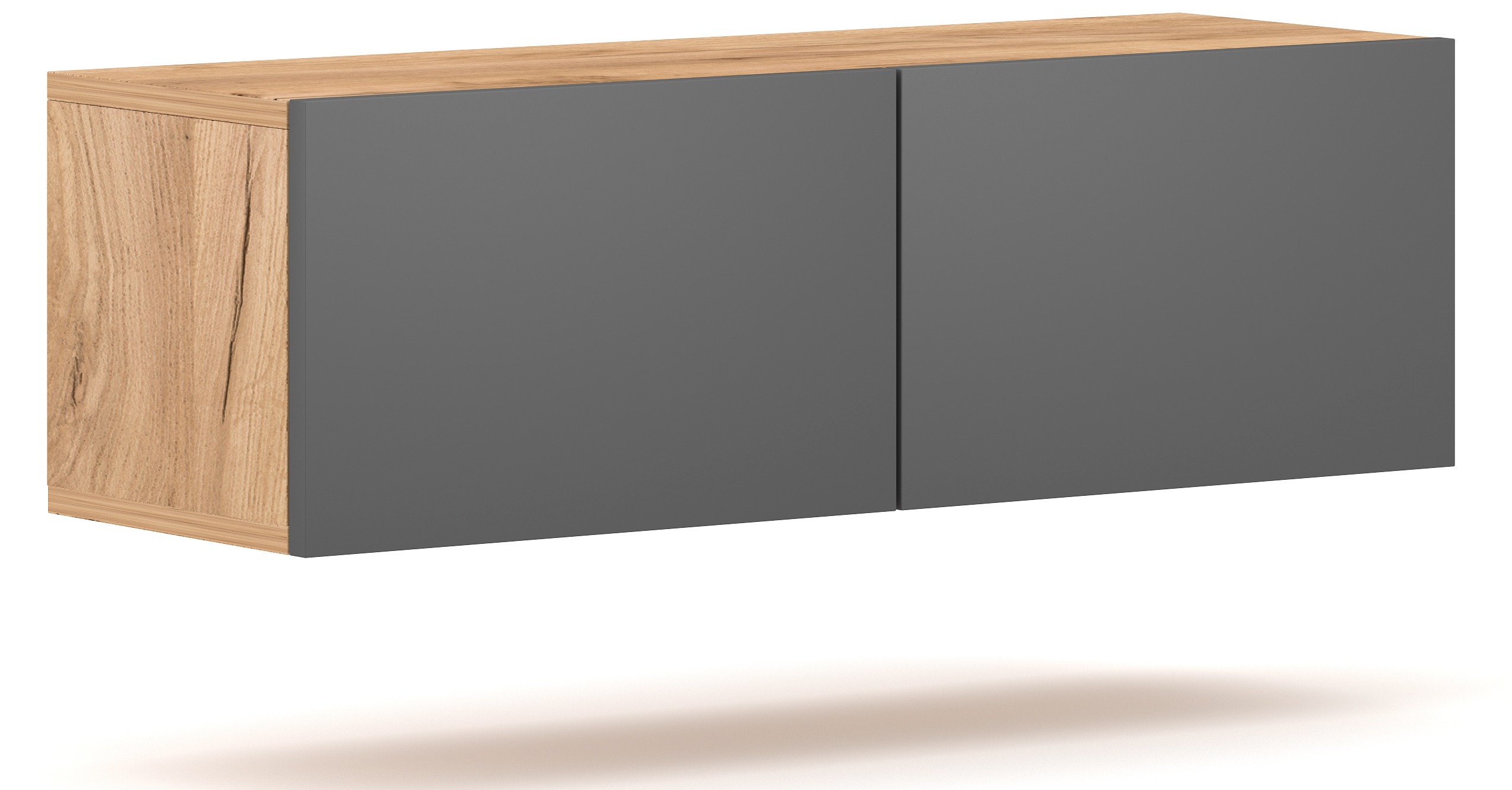 Les Tendances Armoire murales horizontale naturel et gris anthracite