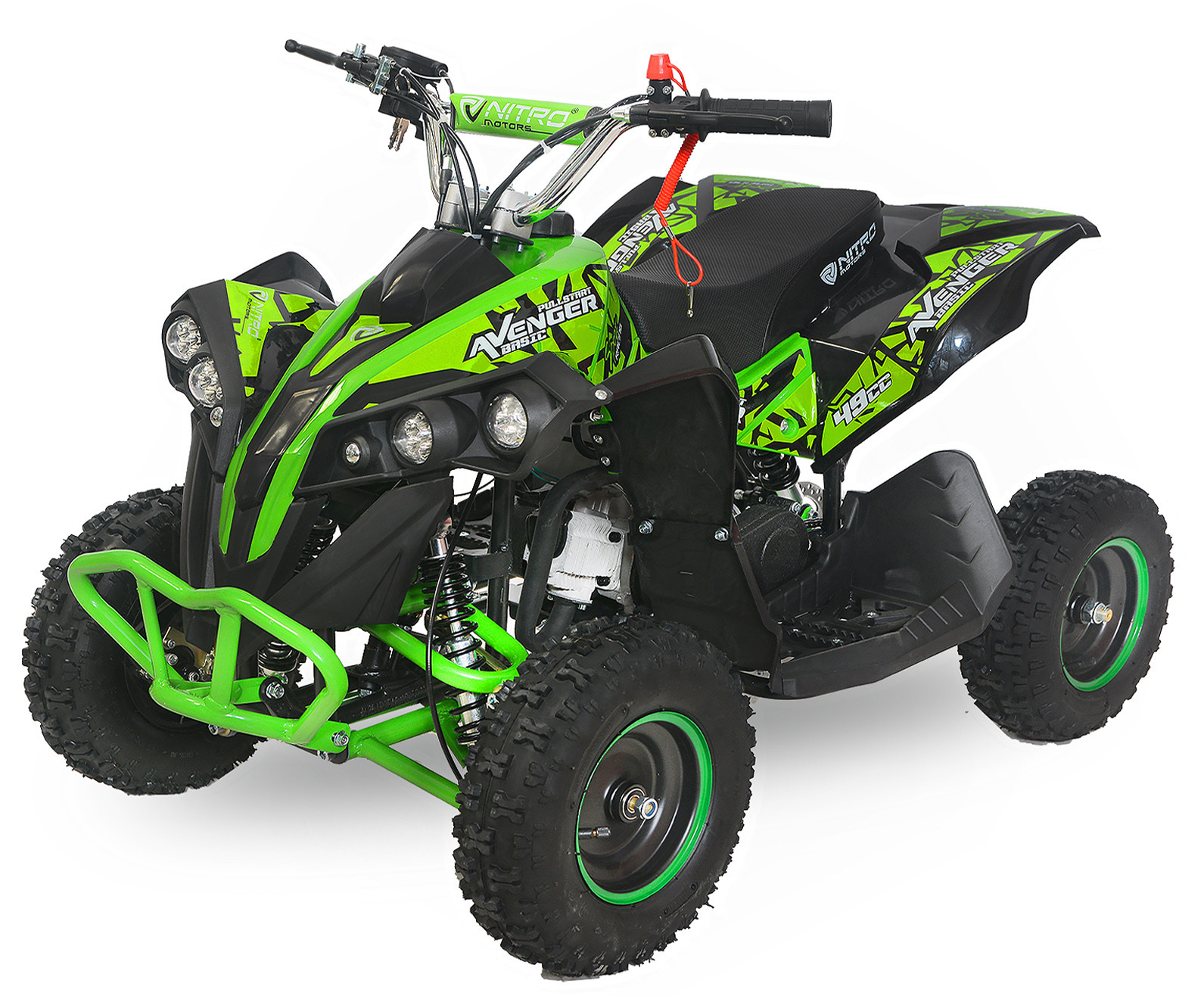 Avenger 49cc e-start 6" noir Quad enfant | LesTendances.fr
