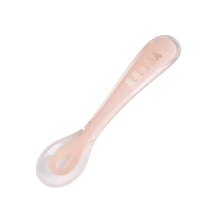 Beaba Cuillere 2eme Age Soft En Silicone Pink Lestendances Fr
