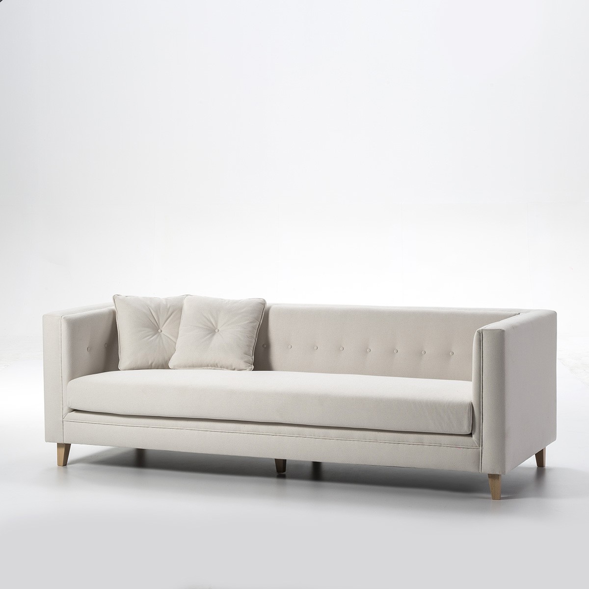 Thai Mobilier Canap 4 Places Tissu Blanc Karina LesTendances fr