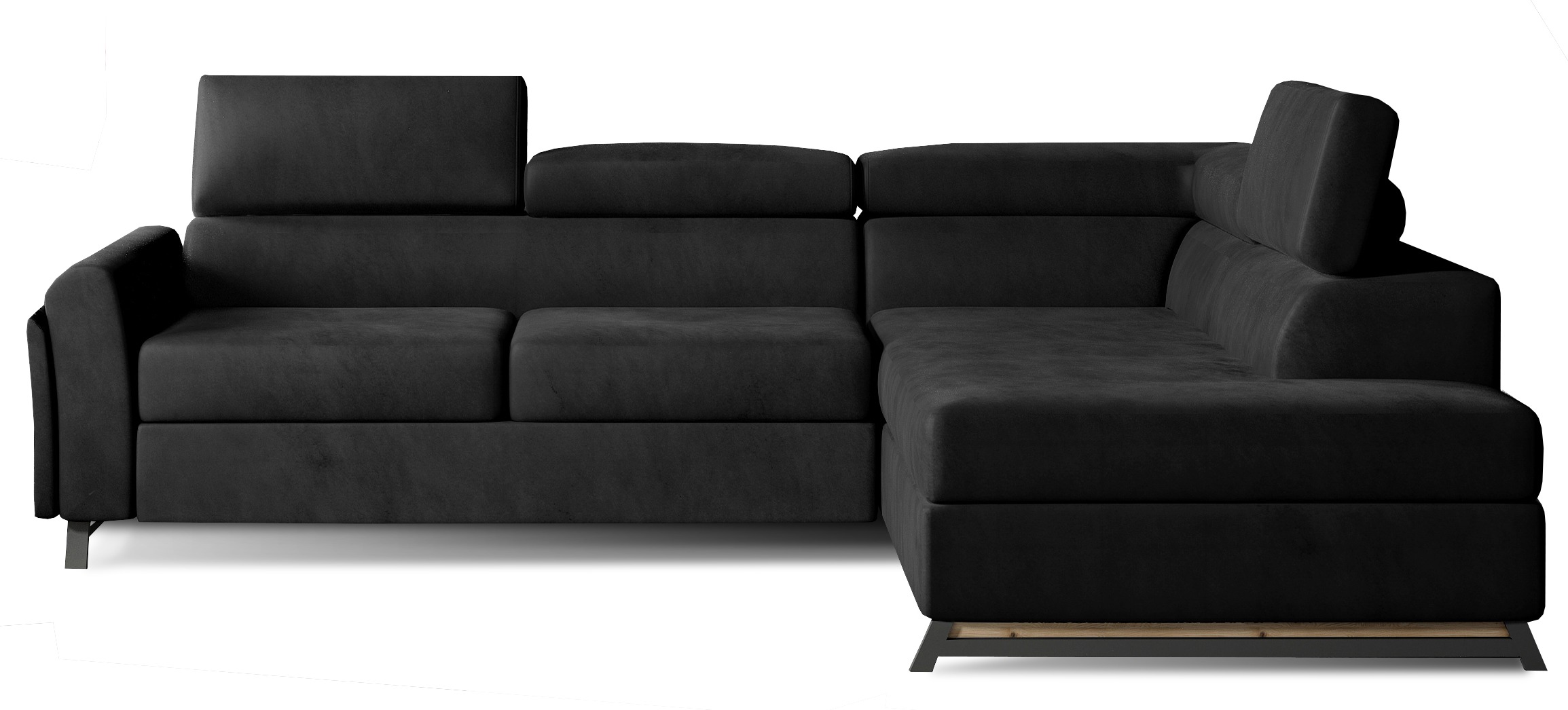 Canapé Kairos velours noir | LesTendances.fr