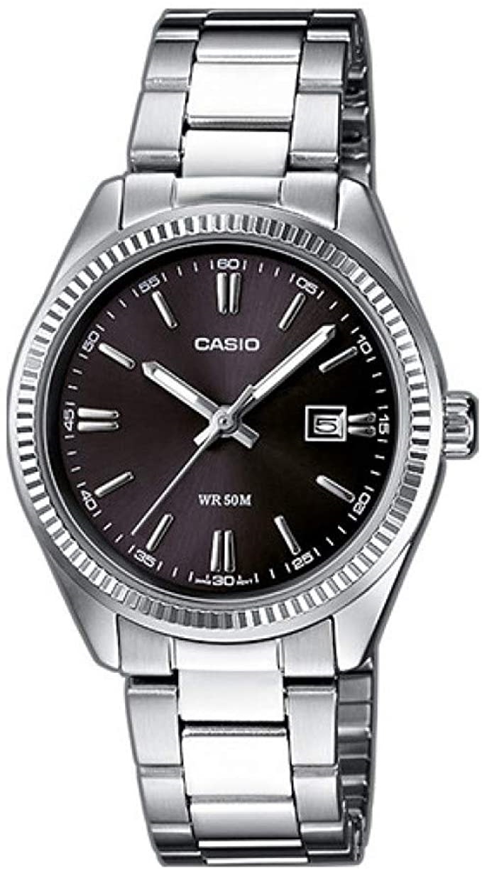 Casio Collection Orologio Uomo 45mm – Acciaio E Pelle, Look Sportivo E Elegante