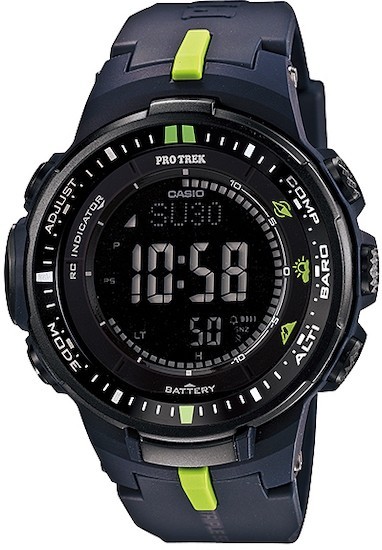 Bracelet Montre Casio PRW-3000 Résine Bleu Foncé - Remplacement Original