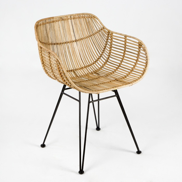 Chaise Polycarbonate Noir Style Baroque - Avec Accoudoirs, Pour Intérieur/extérieur