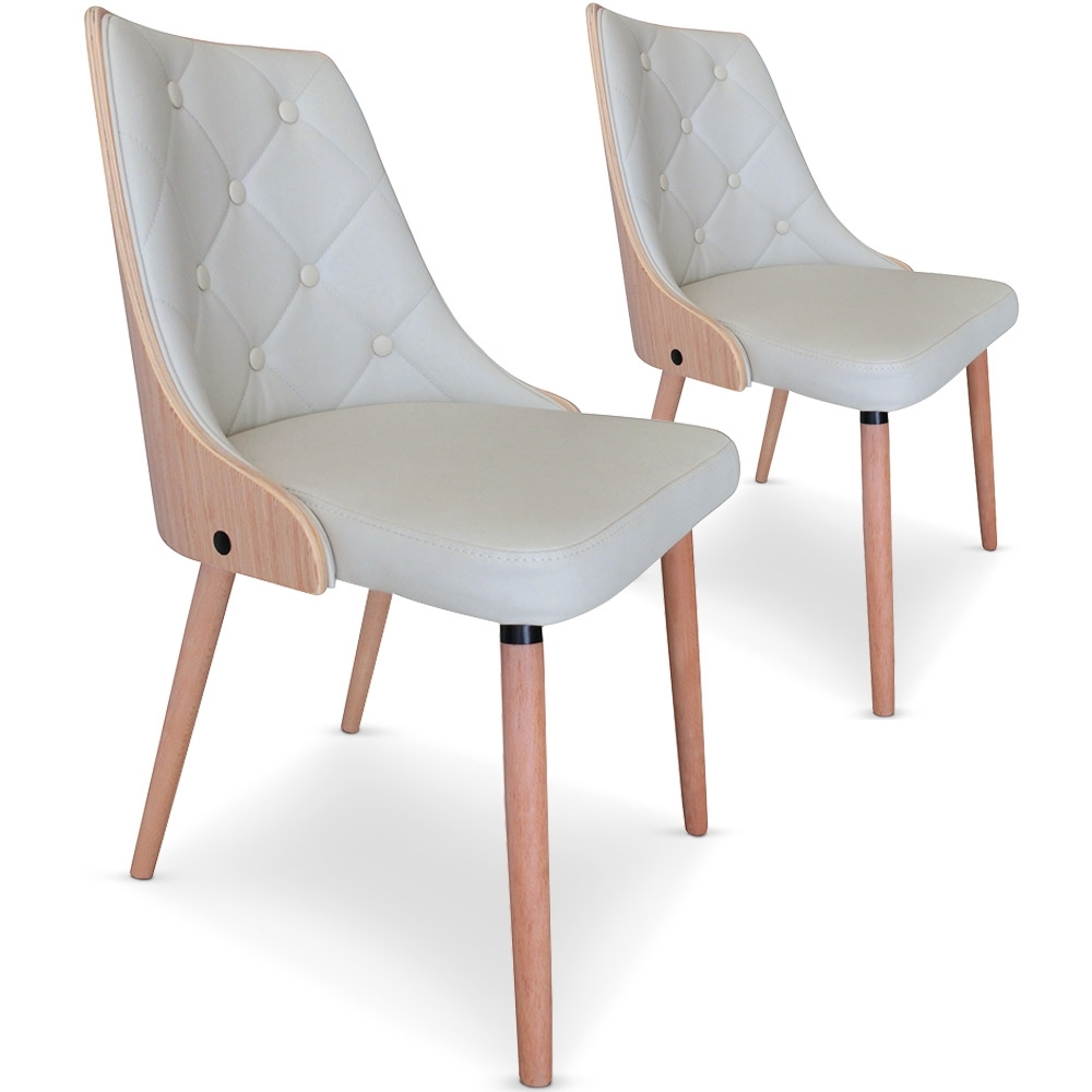 Lot de 2 chaises bouclette texturée terracotta