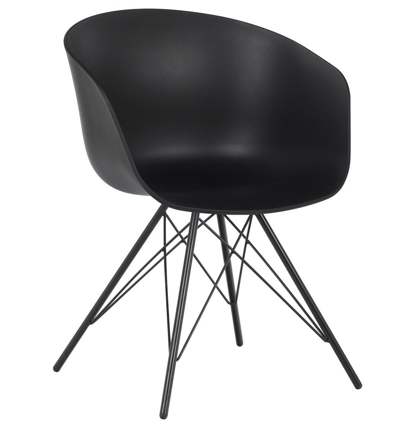 Chaise Polycarbonate Noir Style Baroque - Avec Accoudoirs, Design élégant Pour Salle à Manger, Mariage