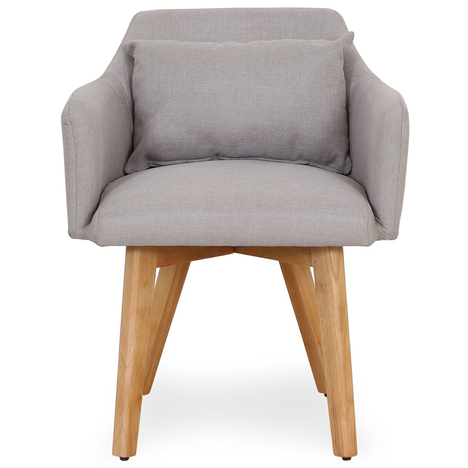 Chaise scandinave avec accoudoir tissu beige Kendi LesTendances.fr