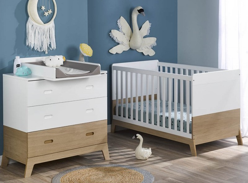 Junior Provence - Chambre bébé Archipel lit évolutif 70x140 cm et