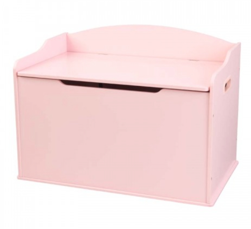 Boîte à Jouets KidKraft Austin En Bois Blanc Avec Couvercle Sécurité Enfant Neuve