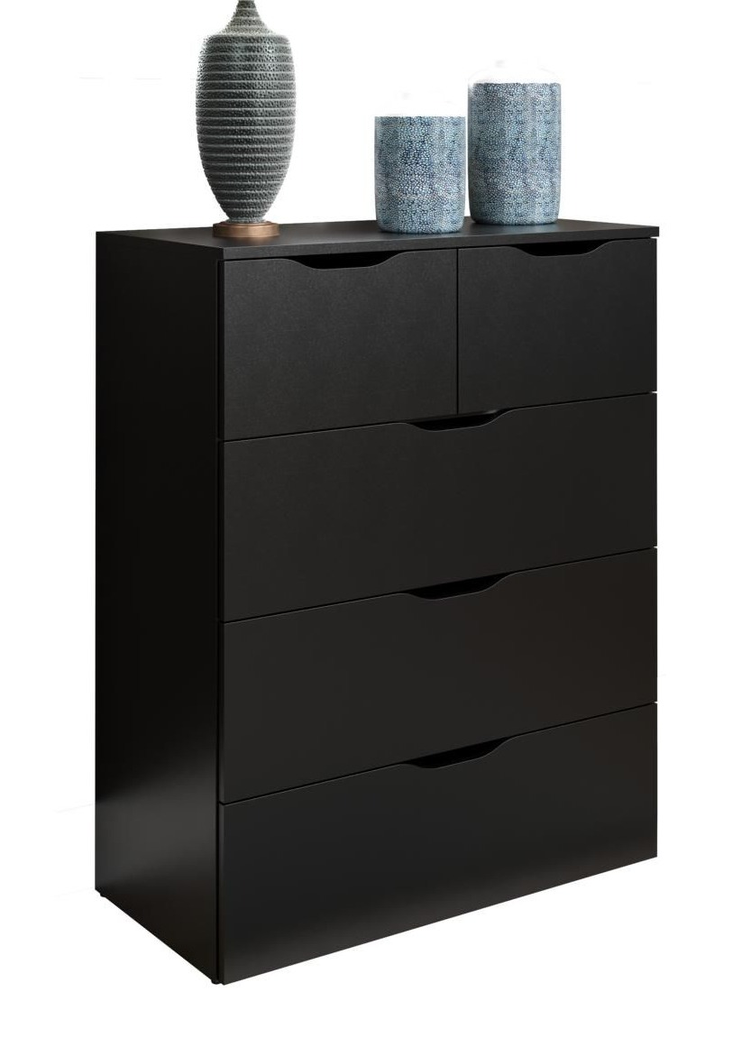 Maison du'monde - Commode Blanc brillant 60x36x103 cm Bois d'ingénierie