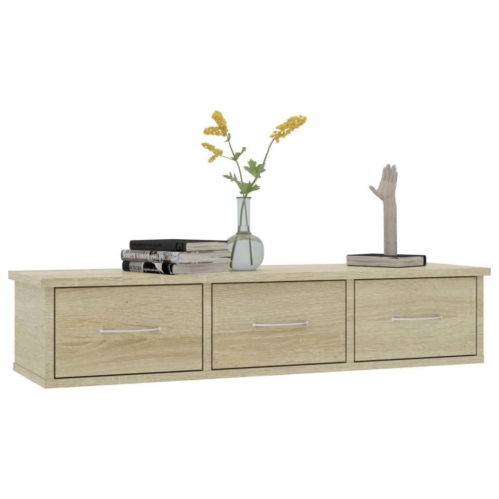 Vidaxl étagères murales cube 4 pcs chêne fumé 60x15x23 cm bois VIDAXL Pas Cher