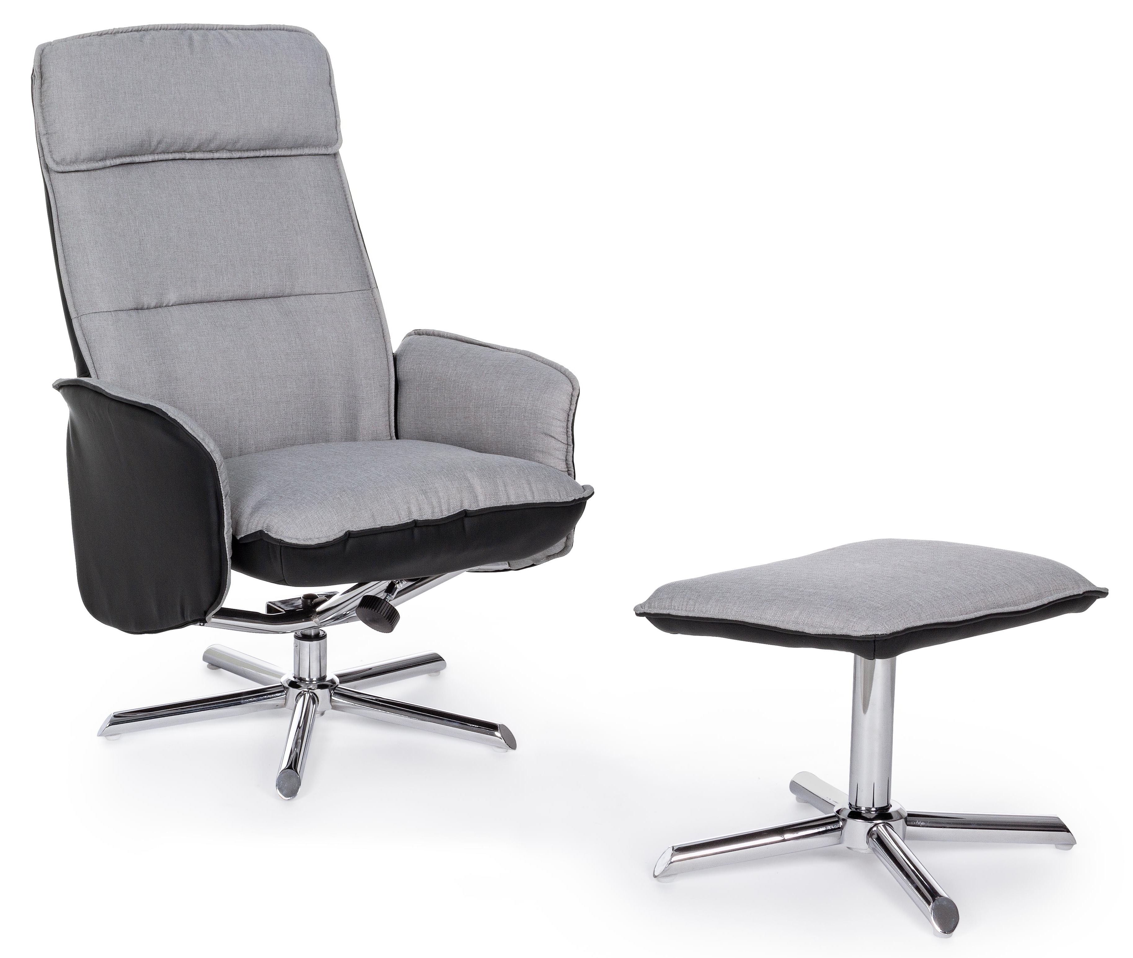 Fauteuil Cuir CENTRELEC 'Excellence' Avec Repose-pieds - Noir