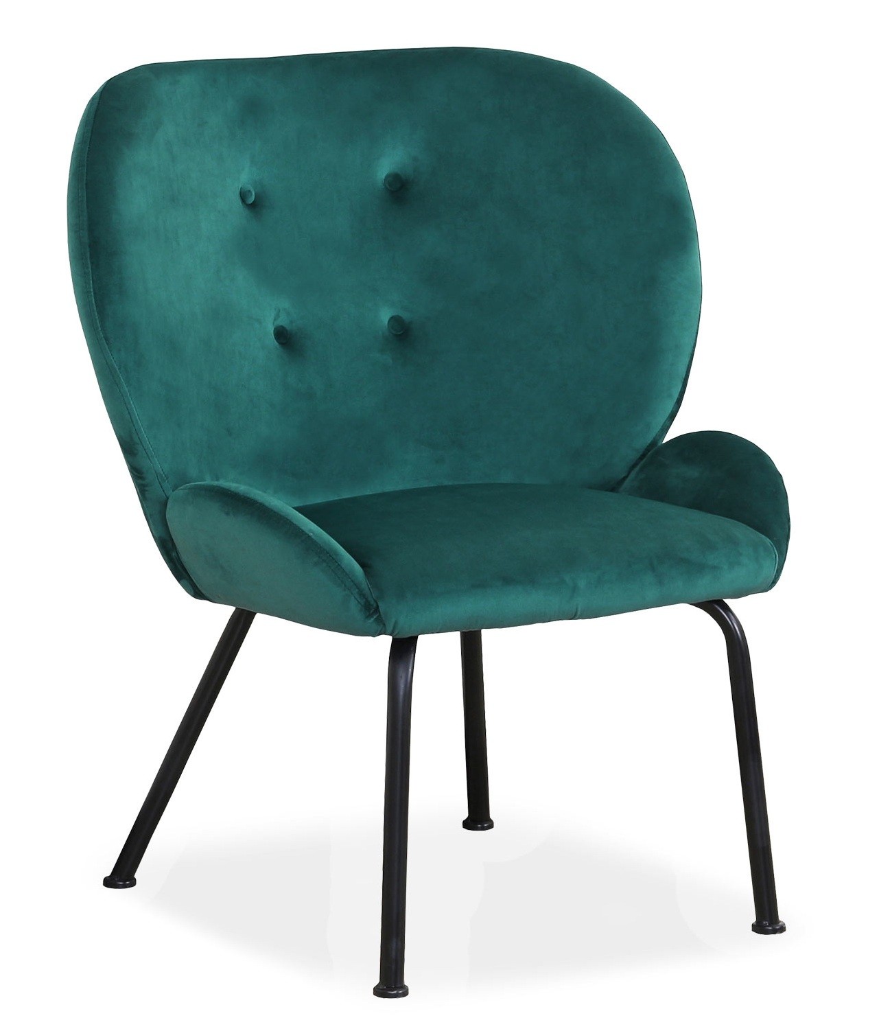 Fauteuil moderne velours bleu Paloma - Lot de 2