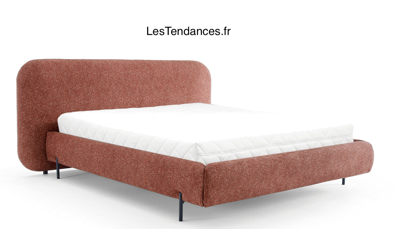 Lit coffre Booby prestige – Velours moderne et rangement optimisé