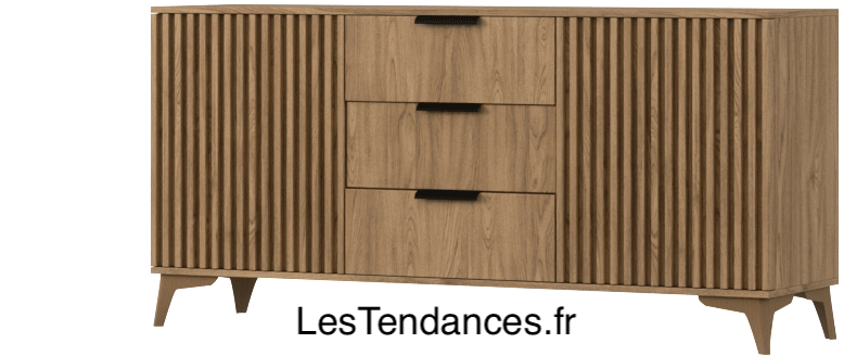 Buffet bois clair rainuré – Collection Bazen