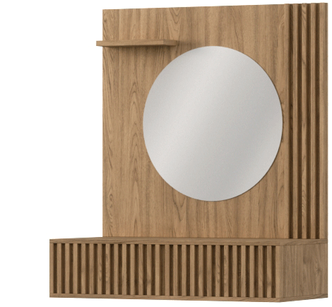 Coiffeuse bois clair rainuré – Collection Bazen