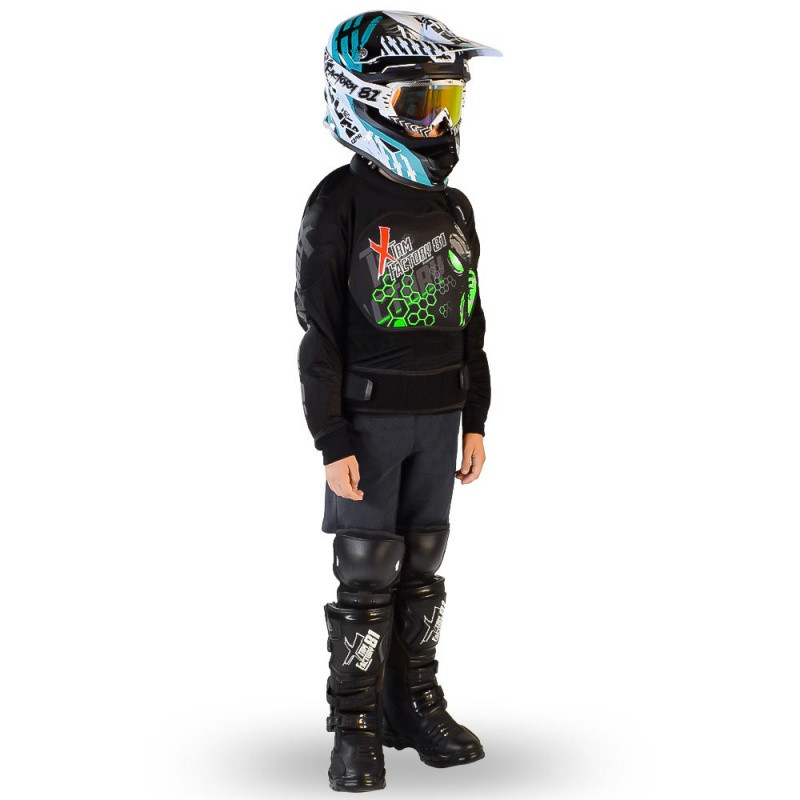 Gilet De Protection Enfant Moto Motocross Ski Snowboard - Renforcé Et Ajustable