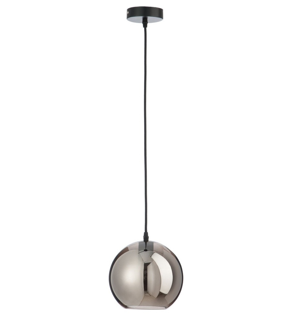 Lampe suspension boule verre argenté Liath H 205 cm Lot de 2