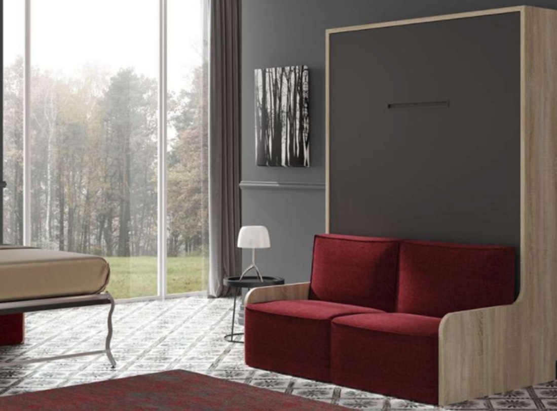Les Tendances - Lit escamotable autoporteur vertical 90x190 cm avec