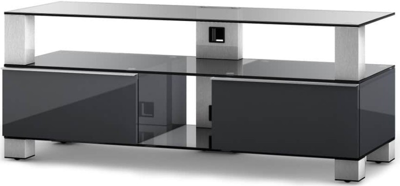 Meuble TV Moderne KOMFOTTEI 140cm - Blanc Avec Rangements Pour TV Jusqu'à 65"