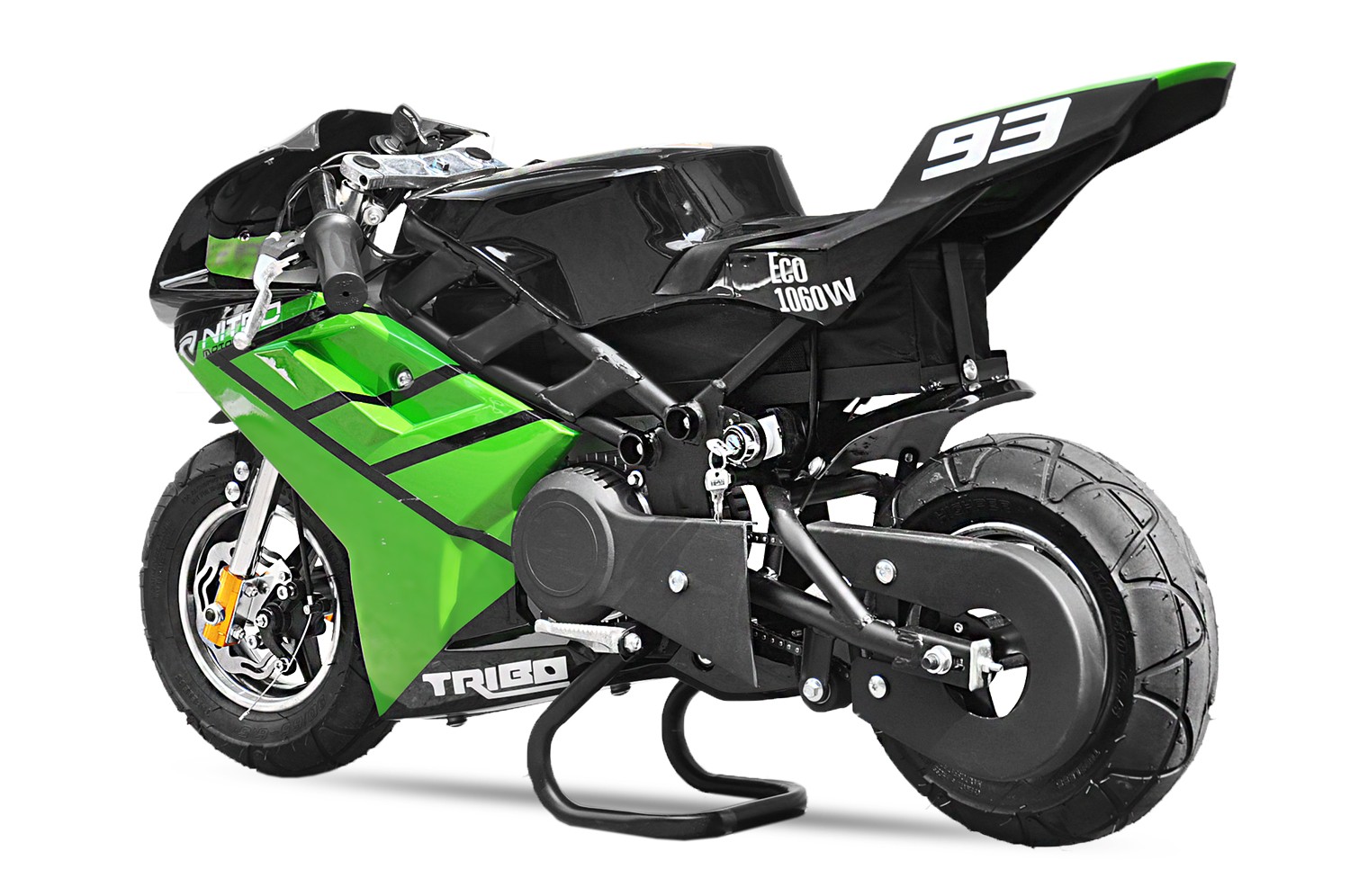 Moto de course électrique 1060W Tribo vert  LesTendances.fr