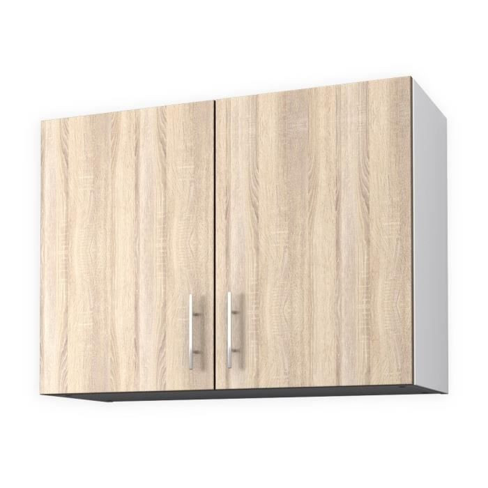 OBI Meuble haut de cuisine L 80 cm - Décor chene clair | LesTendances.fr