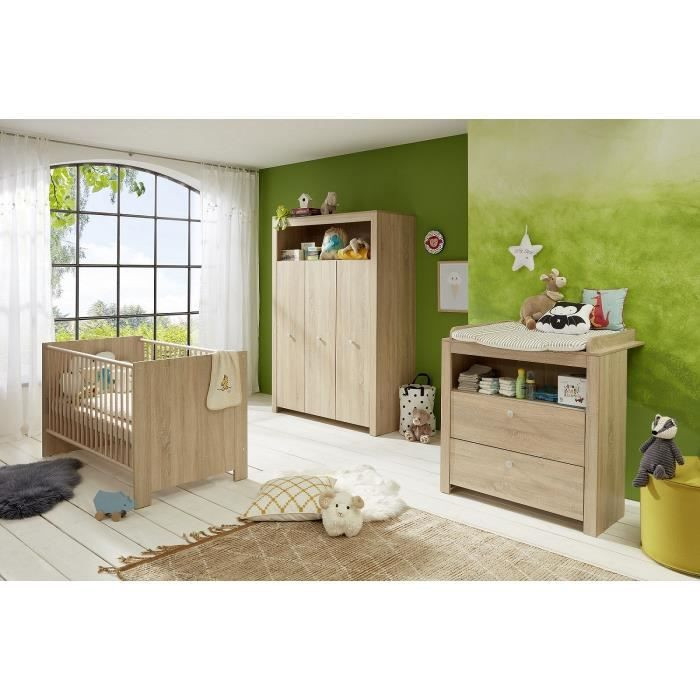 OLIVIA SONOMA Chambre bébé complete lit 70*140cm