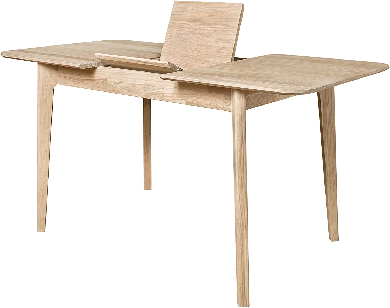 Petite table rectangulaire extensible 120 à 160 cm en bois de chêne ...