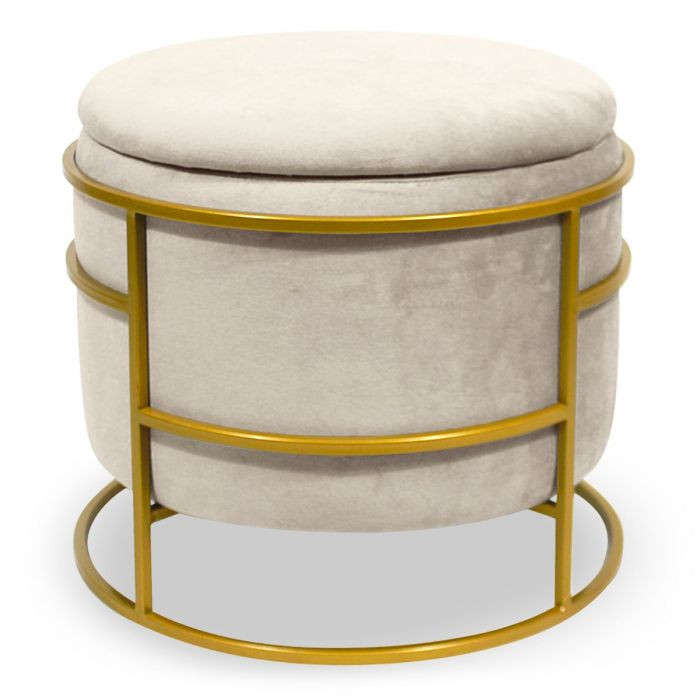 Pouf coffre en acier - Ameublement