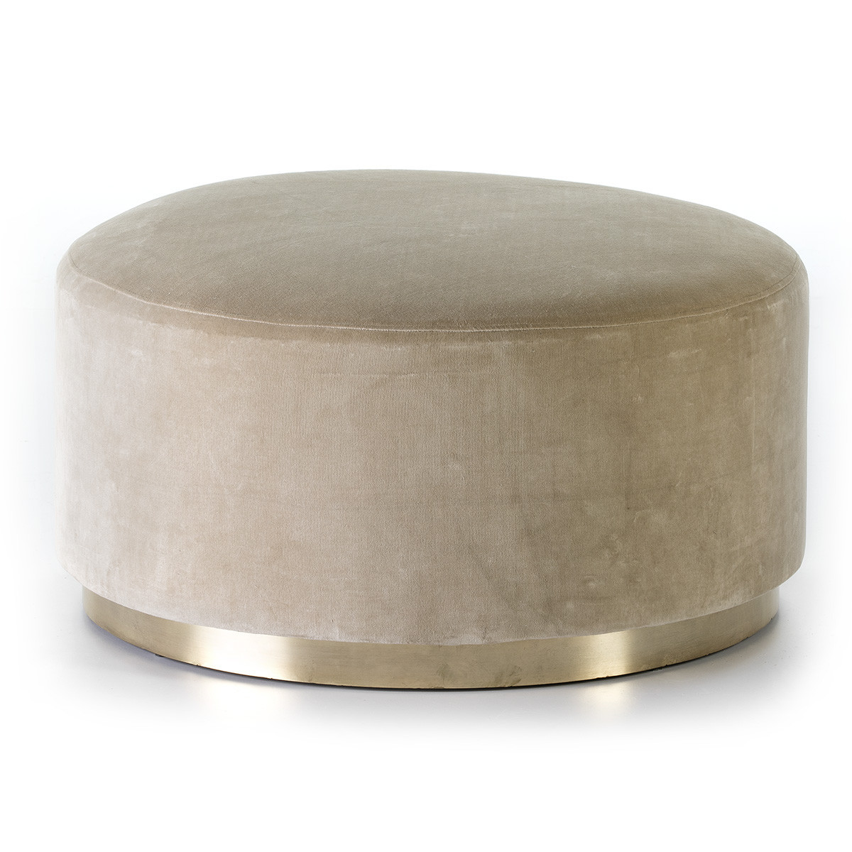 Pouf en velours gros côtelé doux gris TILDA