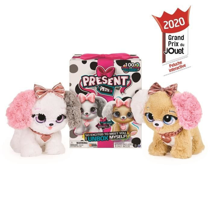PRESENT PETS Surprise Fancy Pups 6051197 Peluche chien interactif