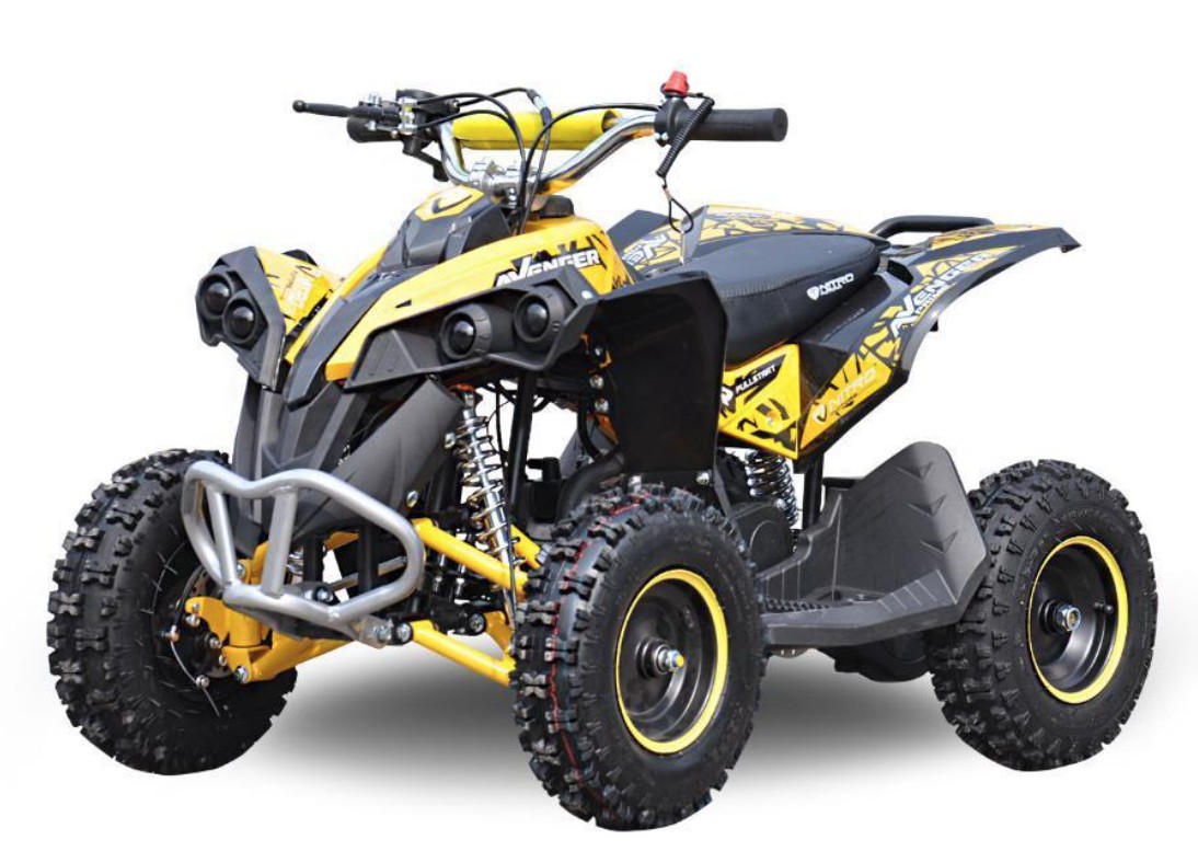 Quad enfant 125cc 4 temps auto Compétition e-start 6" jaune ...