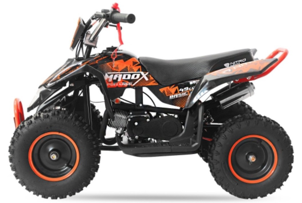 Quad Madox compétition 6" e-start 49cc noir et orange | LesTendances.fr