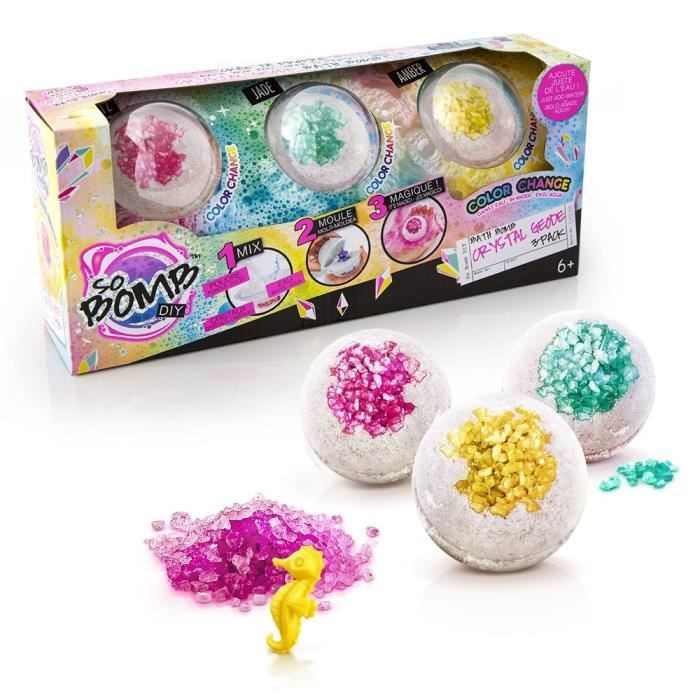 So Diy So Bomb Crystal Lot De 3 Bombes De Bain Geodes A Faire Soi Meme Bbd 022 6 Ans Et Lestendances Fr