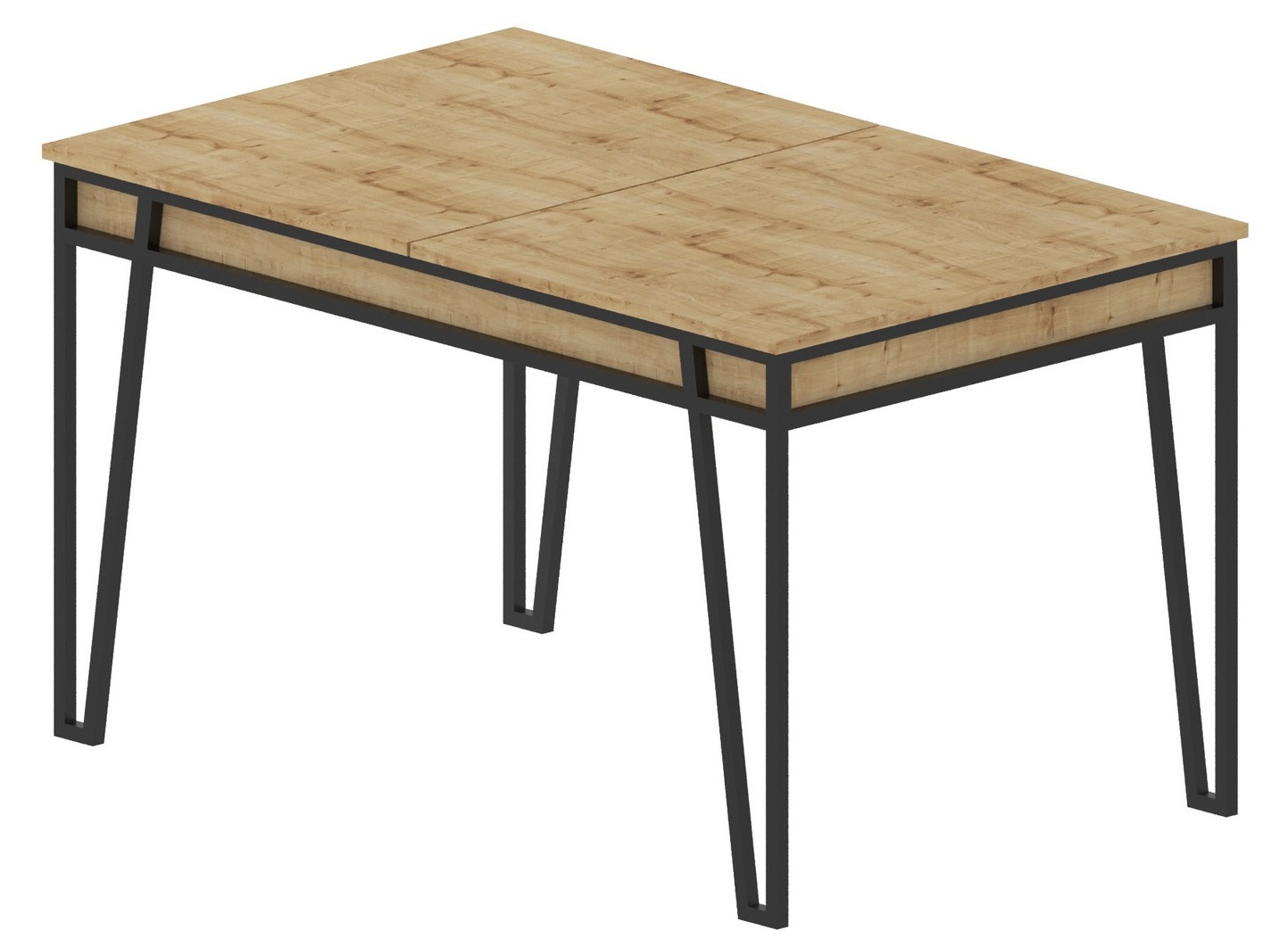 Table à manger extensible - MENZZO - Avre - Bois clair et Noir - 6