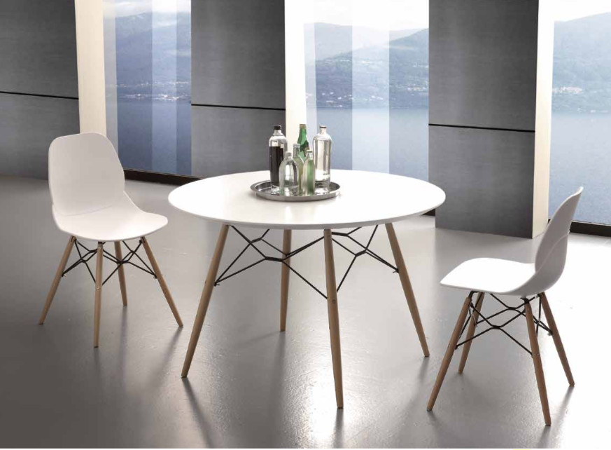 Table à manger ronde haut de gamme Rivio Dimensions D 100 x H 75 cm