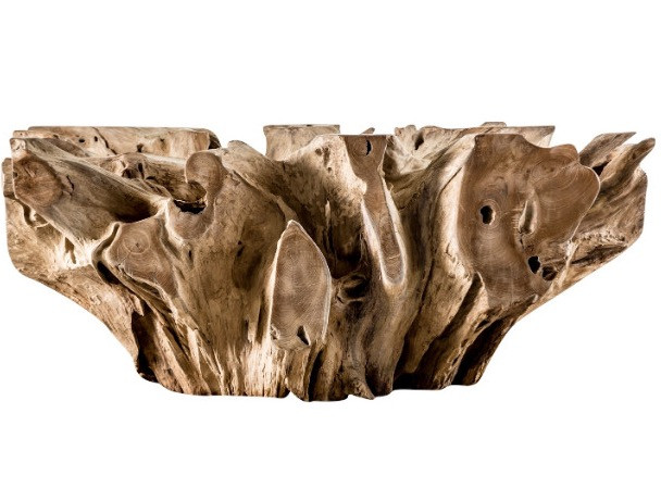 Table basse racine de teck clair Latika 135 cm | LesTendances.fr