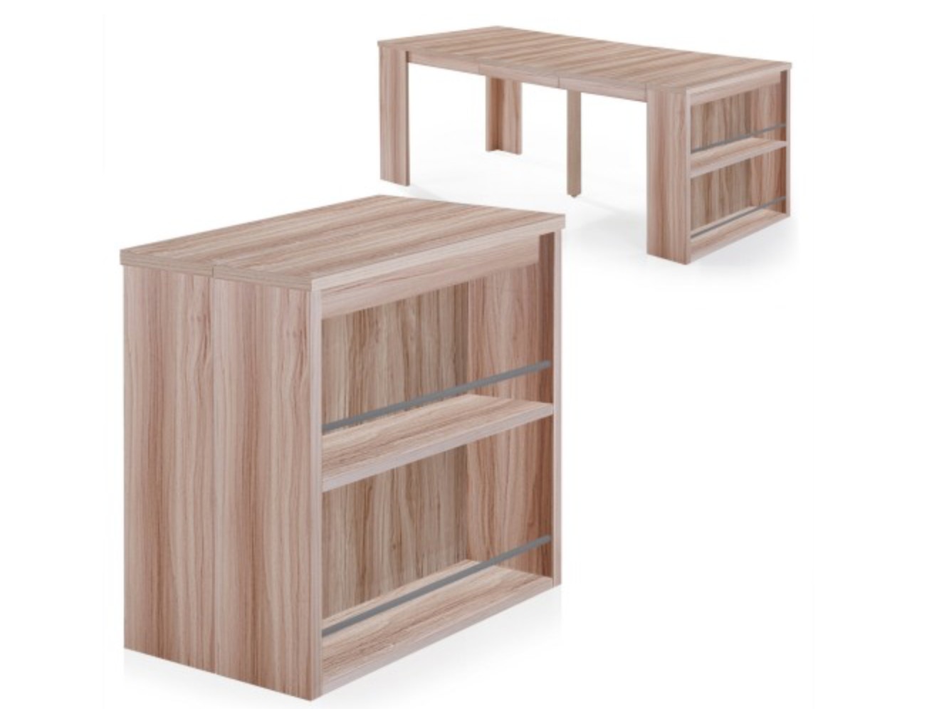 Console extensible avec rangement ch ne clair Kazia 40 190 Console extensible avec rangement ch ne clair Kazia 40 190