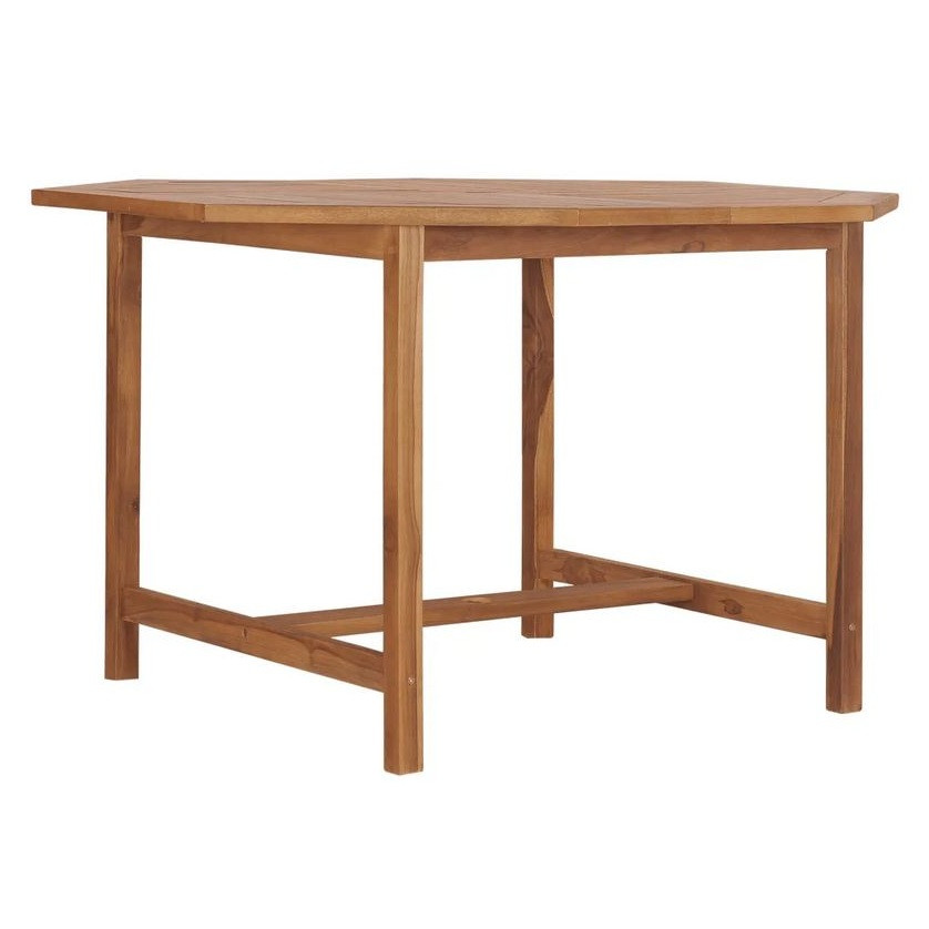 Octane Table de jardin octogonale teck massif clair Ampiz 120 cm