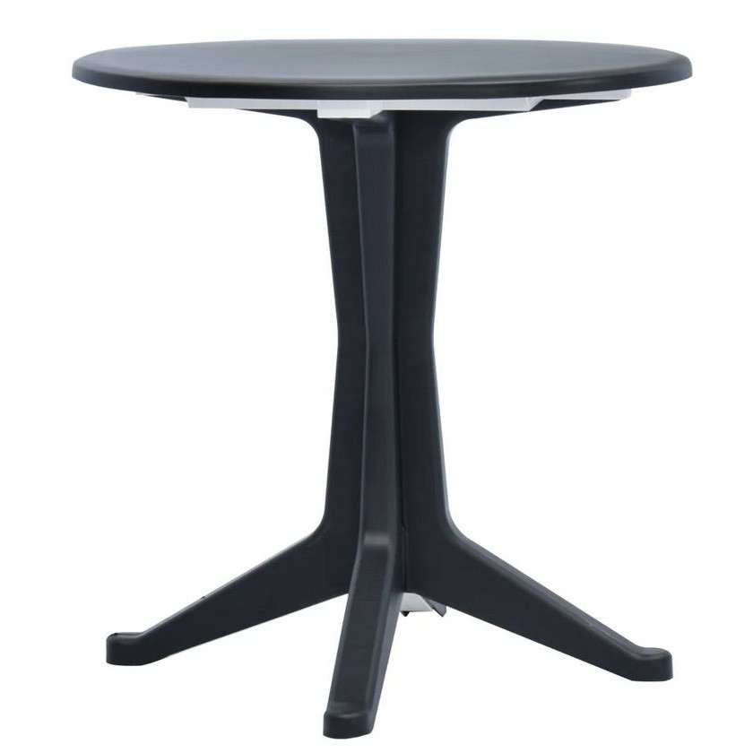 Octane Table de jardin ronde plastique anthracite Leeco LesTendances.fr