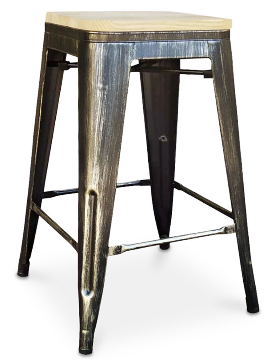 Table Industrielle Rustique En Bois Récupéré – Fait Main – Pieds Acier – Vintage Sur Mesure