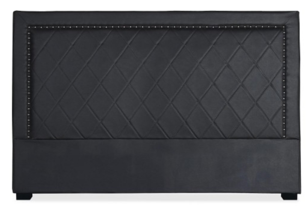 Tête de lit simili cuir noir Mathy 180 | LesTendances.fr